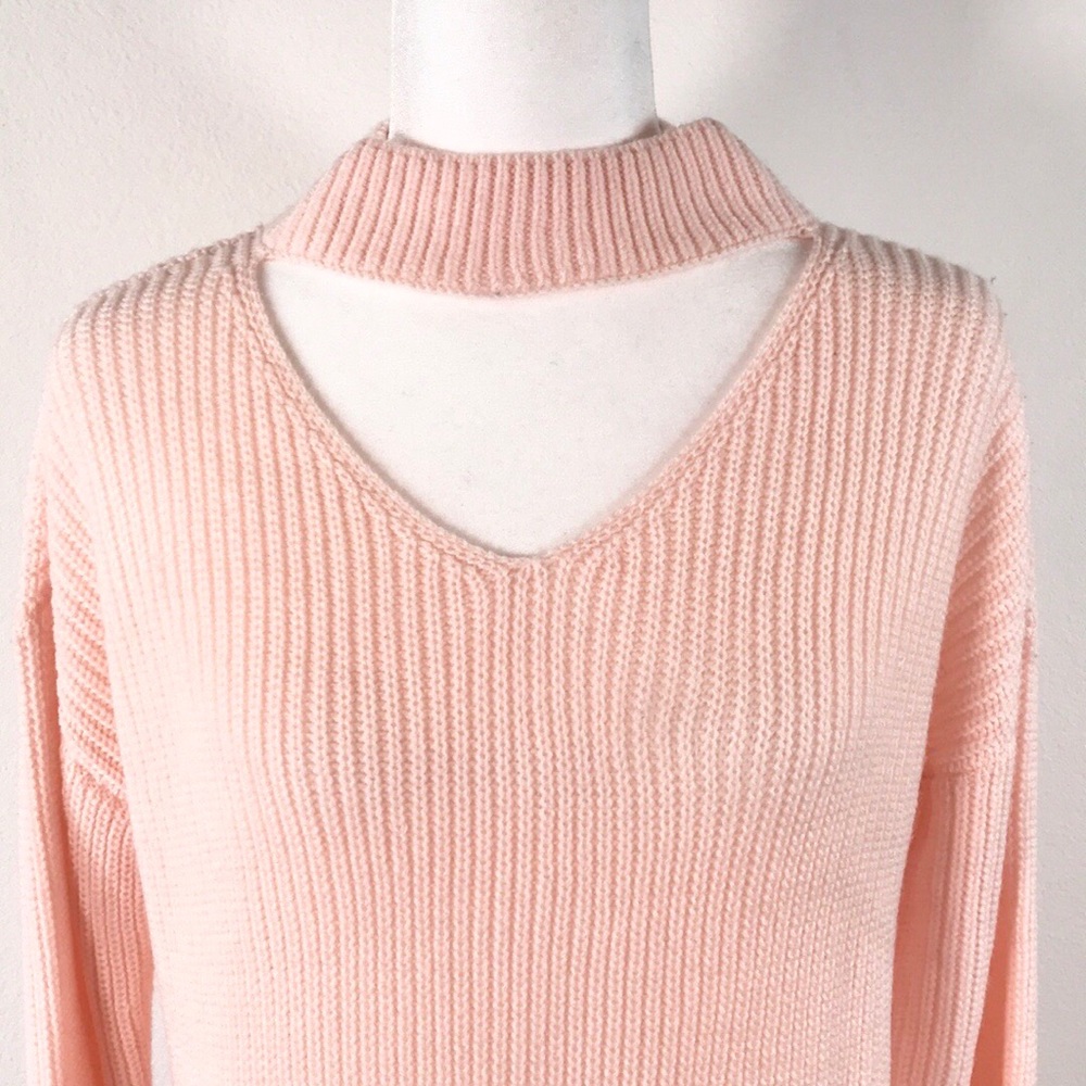 Bar III Wool Blend Ling Sleeve Choker. M - Picture 2 of 6